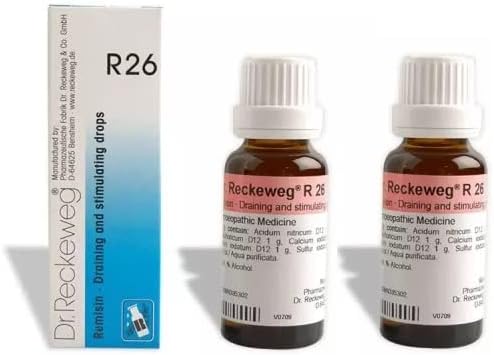 Dr.Reckeweg Германия R26 Дренирующие и Стимулиране на капки за Опаковка от 2 броя от Dr. Reckeweg
