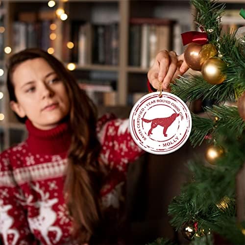 Bang Tidy Облекло Персонализирани Украса за Коледната Елха За Кучета Финансирани - Лабрадор Ретривър Куче Подаръци за Любителите