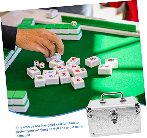 Yardwe Box Кутия за Mahjong Органайзер За съхранение на Грим Кутия за Преносим Комплект Инструменти, Преносими Кутия За Съхранение на Заключване за Лекарства Органайзер К?