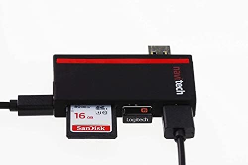 Navitech 2 в 1 Лаптоп /Таблет USB 3.0/2.0 на Адаптер-hub/Вход Micro USB устройство за четене на карти SD/Micro SD слот, Съвместим