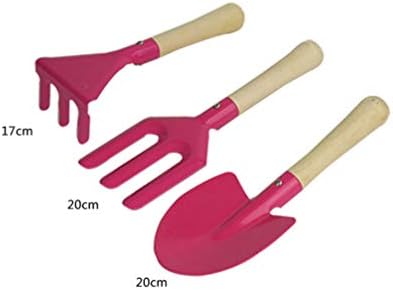 TOYANDONA 3 бр. градински инструменти за засаждане на саксии, Мини-лопата градински инструменти за семейство и деца (розов)