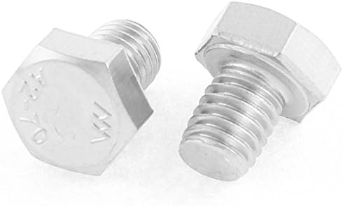 Aexit M8 x Качествени резервни Части на 10 mm Метричен Винт от Неръждаема Стомана 304 С пълна резба с размер на отворите глава, Болт 10 бр. Модел: 62as168qo753