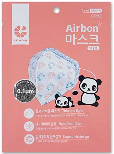 произведено в Корея, детска маска с нановолоконным филтър AIRQUEEN (50 бр. с цифри)