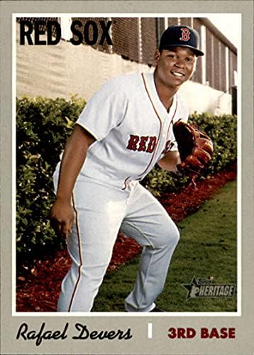 Бейзболна картичка Рафаел Деверса Бостън Ред Сокс 2019 Topps Heritage 163