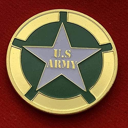 Американски Мотоциклет Петолъчна Звезда Позлатен Мемориал Медал на са подбрани Монета 30 мм Ремесленная Златна