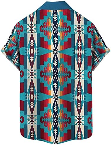 Летни Мъжки Тениски Модни Тенденции Хавайски Ризи с къс ръкав С 3D Принтом Риза В Индийски Стил Топ