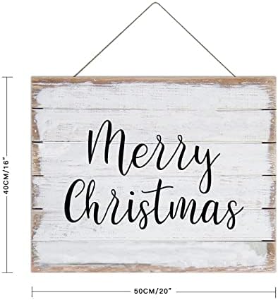 Весела Коледа Дървена Табела с Надпис Промоция, Дървена Табела, Зимни Стенни Табели, 16x20 см, С Принтом, монтиран на стената