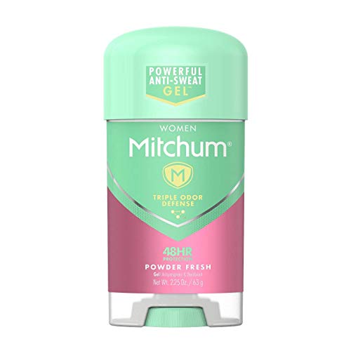 Mitchum for Women Power Гел Дезодорант-Антиперспиранти Powder Fresh 2,25 oz (опаковка от 2 броя) - Опаковката