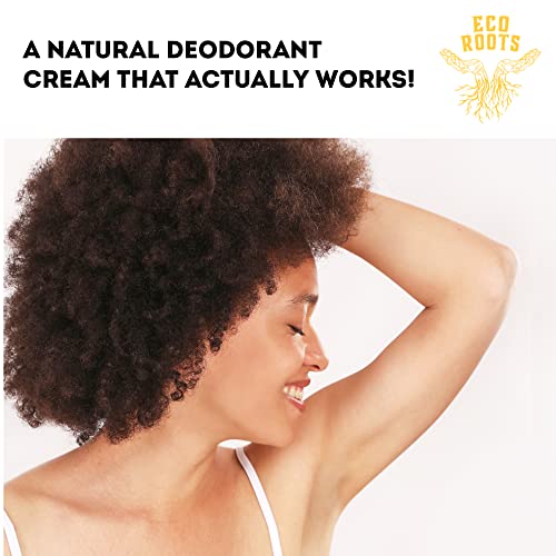 Натурален Дезодорант ECO ROOTS за жени и мъже | Органичен Крем-Дезодорант Без алуминий | Без сода за хляб, Полезен Дезодорант
