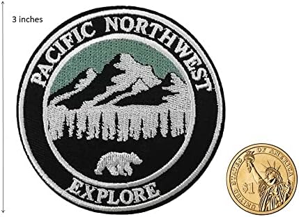Сладък Нашивка Pacific Northwest Разгледайте, Бродирани Желязо на Нашивке, Спомен за туризъм на открито