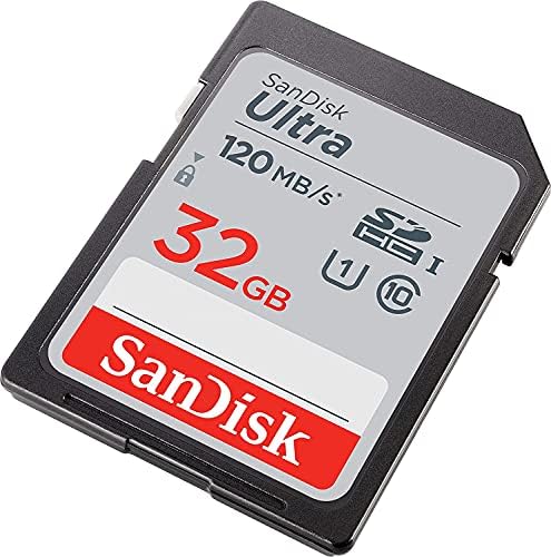 Карта памет SanDisk 32GB SDHC SD Ultra Работи с Canon Powershot ELPH 150 is, ELPH 170 is, камера G7 X UHS-I (SDSDUN4-032G-GN6IN)
