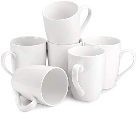 Порцеланови чаши MECOWON обем 11 грама, Комплект от 6 чаши за чай и кафе, Светло бежов