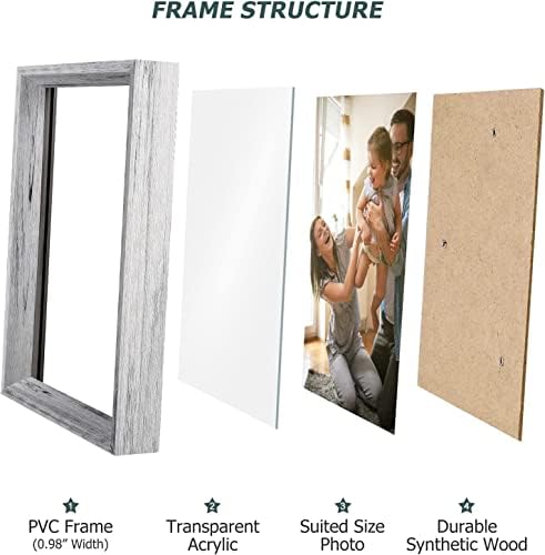 Комплект Рамки за снимки HAMITOR декорация за стени - 12 бр. Рамки за галерии Колажи за монтиране на стена или настолен дисплей, включително 11x14 8x10 6x8 5x7 4x6 инча
