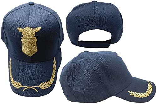 Емблемата на Военно-въздушните Сили От Чисто Злато, Тъмно Синьо на Цвят, С Регулируема Бродерия Бейзболна Бейзболна Шапка