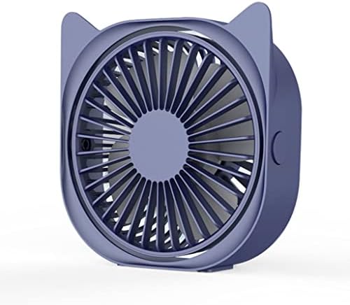 SDFGH Малък Преносим настолен вентилатор USB Акумулаторна 360 Градуса 3-Степенна Регулируема Годишният Тих Охлаждащ настолен вентилатор Цвят: синьо размер: 1)