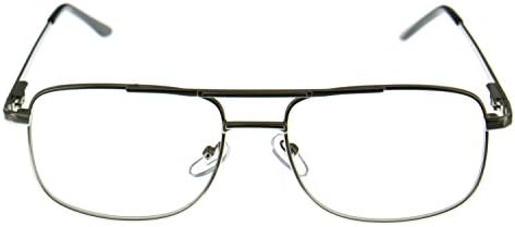 Aloha Eyewear Tek Spex 8004 Унисекс Постепенно Бифокални очила-авиатори Без линии за четене (Хром + 2,50)