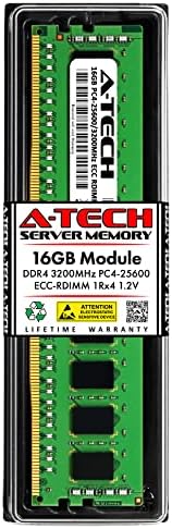 Подмяна на A-Tech на 16 GB за HPE P06029-B21 - DDR4 3200 Mhz PC4-25600 ECC с регистрация RDIMM 1Rx4 1.2 V - Single Server RAM Memory Stick (P06029-B21-ATC)