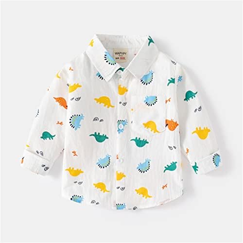 Детска Фланелевая риза за Деца, Сако, с Анимационни герои, риза с дълги ръкави и Ревери копчета, риза с джобове