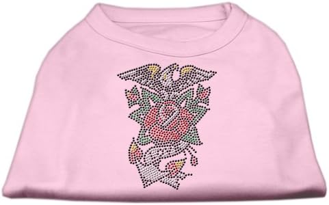 Mirage Pet Products Риза за домашни любимци Eagle Rose Nailhead, Голяма, Светло Розово
