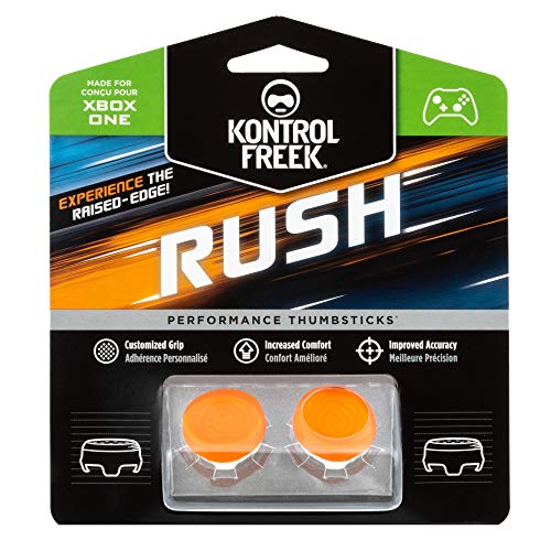 Джойстици KontrolFreek Rush Performance за Xbox One и Xbox Series X | Джойстици Performance | 2 средна височина, Вдлъбнати | Оранжево / Бяло