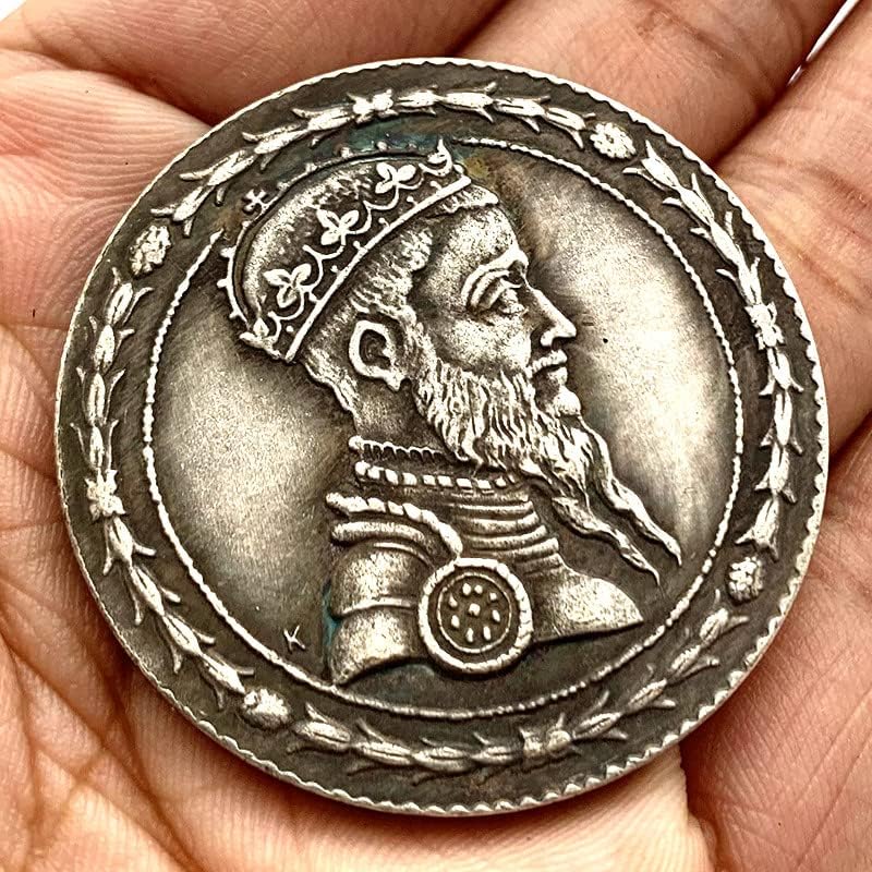 1565 Блуждающая монета Короната Старецът сребърен долар Месинг стара сребърен медал занаят 40 мм медни сребърна монета възпоменателна