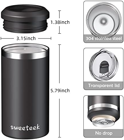 утайка от пътна чаша sweeteek 15 грама 2 в 1 кафяв 1 бр. (1 капачка, 2 употреба), + 4 в 1 Изолиран Тънък охладител