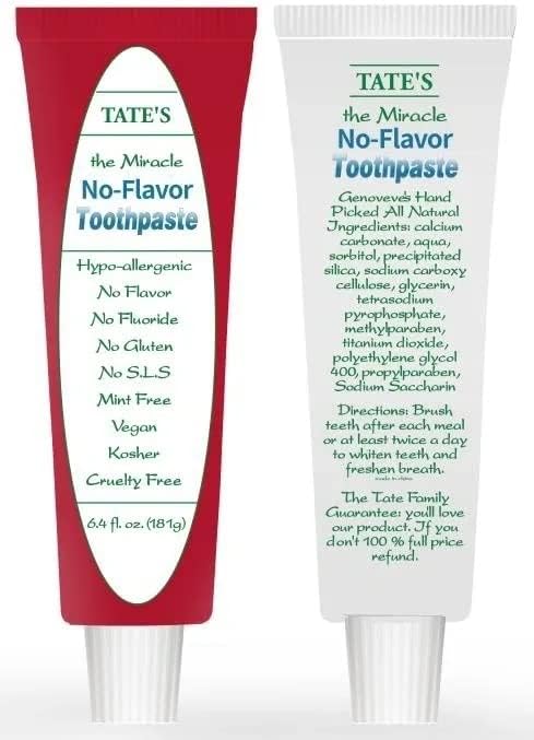 Паста за зъби Tate's - Без мирис - (от паста за зъби е без мирис - Опаковка от 1) Без мирис - Без брашно - Напълно натурална