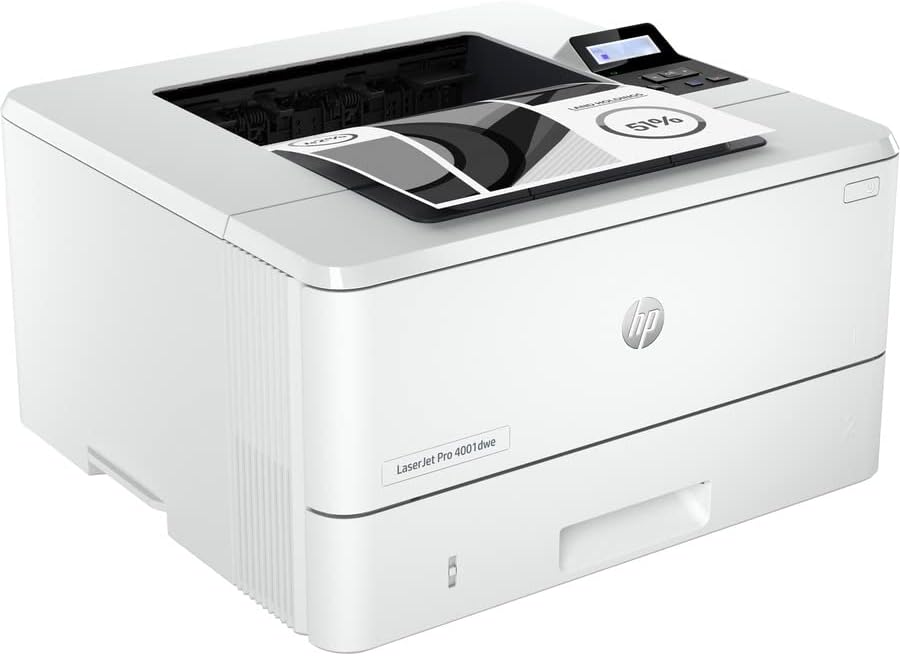 HP LaserJet Pro 4001dwe, Монохромен безжичен черно-бял принтер с функция HP + Smart Office