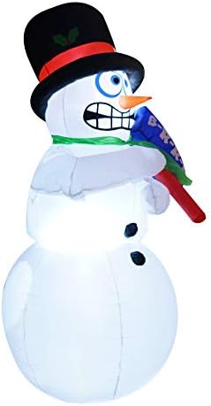 BIGJOYS 6 Фута Надувное Коледа Дрожащее Украса във формата на Снежен човек, Встряхивающие Украшения във формата на Снежен човек,