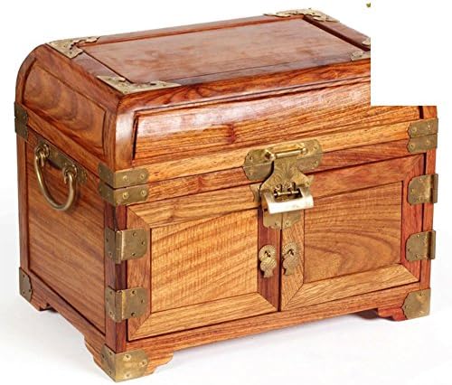 Дървени Класически Сватбени Червени Кутии за Бижута WODESHIJIE