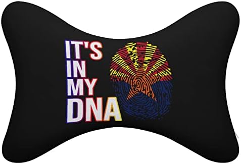 Това е в моята ДНК на Автомобилната въздушна Възглавница за врата с Флага на щата Аризона, 2 бр, Дишаща Възглавница За главата с останалите, Универсална Мека Подкреп