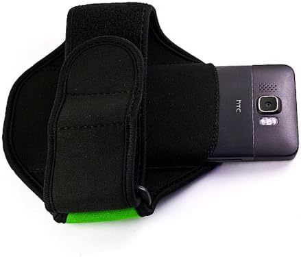 (Зелен) Неопреновая тренировочная превръзка от неопрен за телефон LG Lucid Android + ушите с жак 3,5 мм, черен на цвят!!