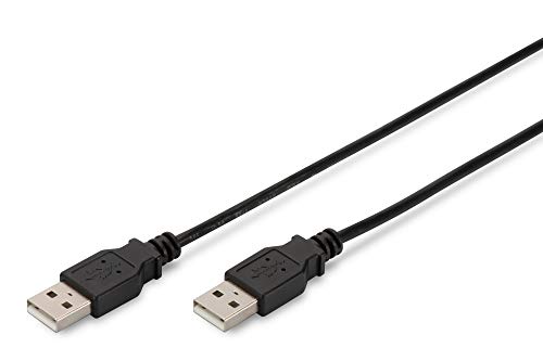 Кабел за свързване Digitus USB 2.0 A Male с дължина 3 м - Штекерный - Черен