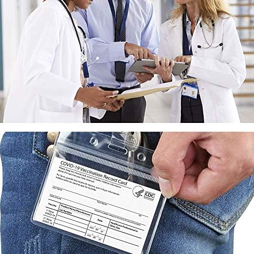 Защитно фолио за карти, Титуляр на медицинските карти с размер 4 х 3 инча, прозрачен винил пластмасов калъф