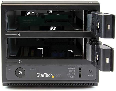StarTech.com Корпуса на твърдия диск USB 3.0 / eSATA за гореща замяна с жак UASP - 2 3,5 SATA III, без суап (6 gbps)