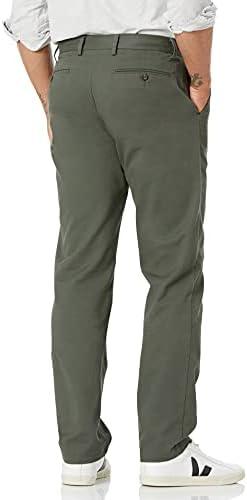 Мъжки панталони-Chinos с плоска предна част на Essentials Директно намаляване, устойчиви на бръчки