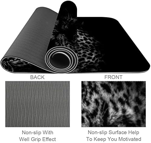 Универсална Подложка за практикуване на Йога, Модерен Сив Модерен килимче за Йога с Леопардовым Принтом