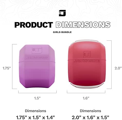 Комплекти Jawzrsize Pop N Go и Custom Fit Jaw Подобрител за подобряване на челюстта - Тренажор за челюстите, лицето и шията и тонер (набор от Custom Fit & Pop N Go Pink, pink)