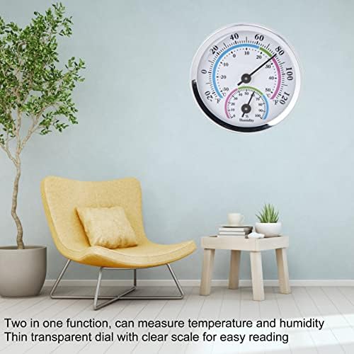 Термометър-Влагомер, монтиран на стената Влагомер с Показалеца, Мини-Термометър-Влагомер за стая, 2 в 1 Компактен Монитор влажност с Прозрачна Мащаб за вътрешен дво?