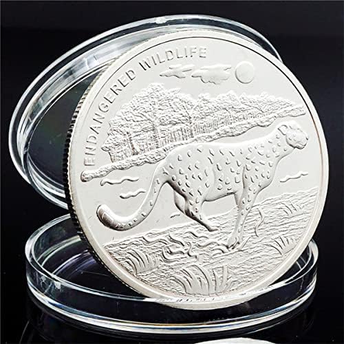 Монета На Животното Конго Савана Гепард Възпоменателна Монета Мемориал Медал На Възпоменателна Сребърна Монета Занаяти Колекционерска Стойност