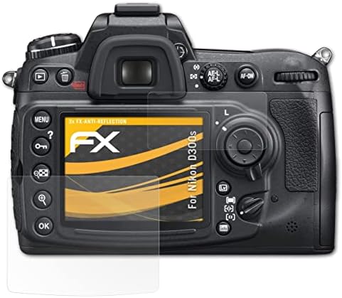 Защитно фолио atFoliX, съвместима със защитно фолио Nikon D300s, Антибликовая и амортизирующая защитно фолио FX (комплект от 3)