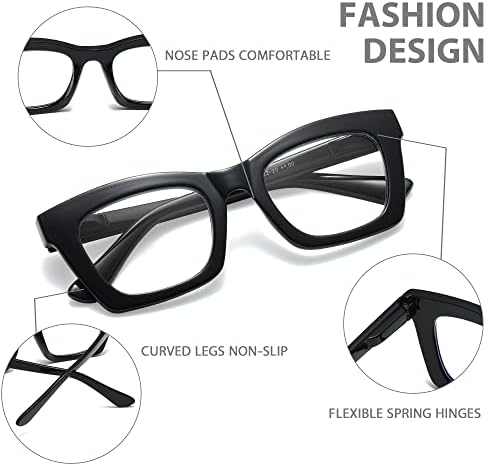 Очила за четене в стил Нанако Опра за Жени, Блокиране на Синя Светлина, Компютърен Четец, Пружинни Панти,
