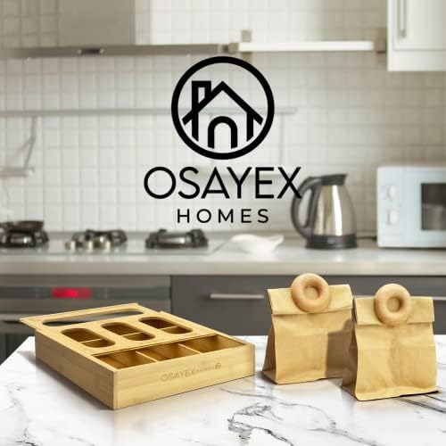OsayEX Homes Чанта–органайзер с цип за съхранение в кухненски шкаф - съвместима с Ziploc и повечето марки за пакети с