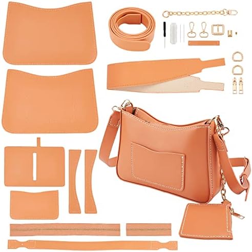 WADORN 26pcs Комплект за шиене чанти, портмонета със собствените си ръце, Чантата през рамо, изкуствена кожа,