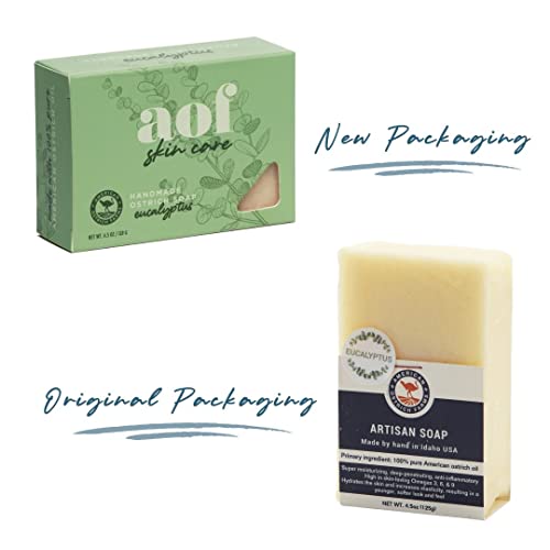 Сапун с масло Artisan от American Ostrich Farms, Ультраувлажняющее, Универсален, Без мирис, 3 опаковки