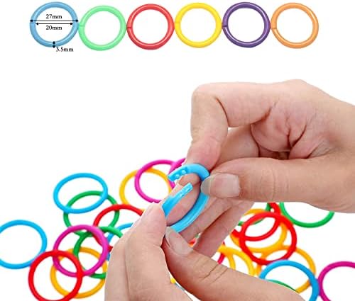 Пластмасови пръстени с отрывными листа ninahouse, Многоцветни Свързващи Халки. Гъвкави Пластмасови Книгата Пръстени