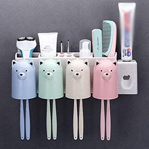 Стенни Поставка за четка за зъби NA SHYPJ в японски стил, Екологично Чиста Пластмаса ABS, Стенен Държач за четка