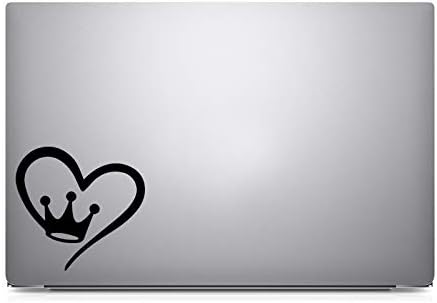 Изгодна сделка Макс Етикети Короната Сърцето на Стикер за Лаптоп Авто Лаптоп 5.5 (черен)