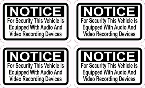 Винилови стикери за аудио - и видеозаписи StickerTalk Notice размер на 2.5 на 1.5 инча