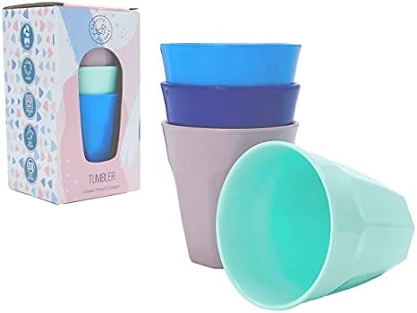 Комплект за баня с държач за четка за зъби Canette и небьющимися чаши - Лилаво - Стилен и подходящ за детската